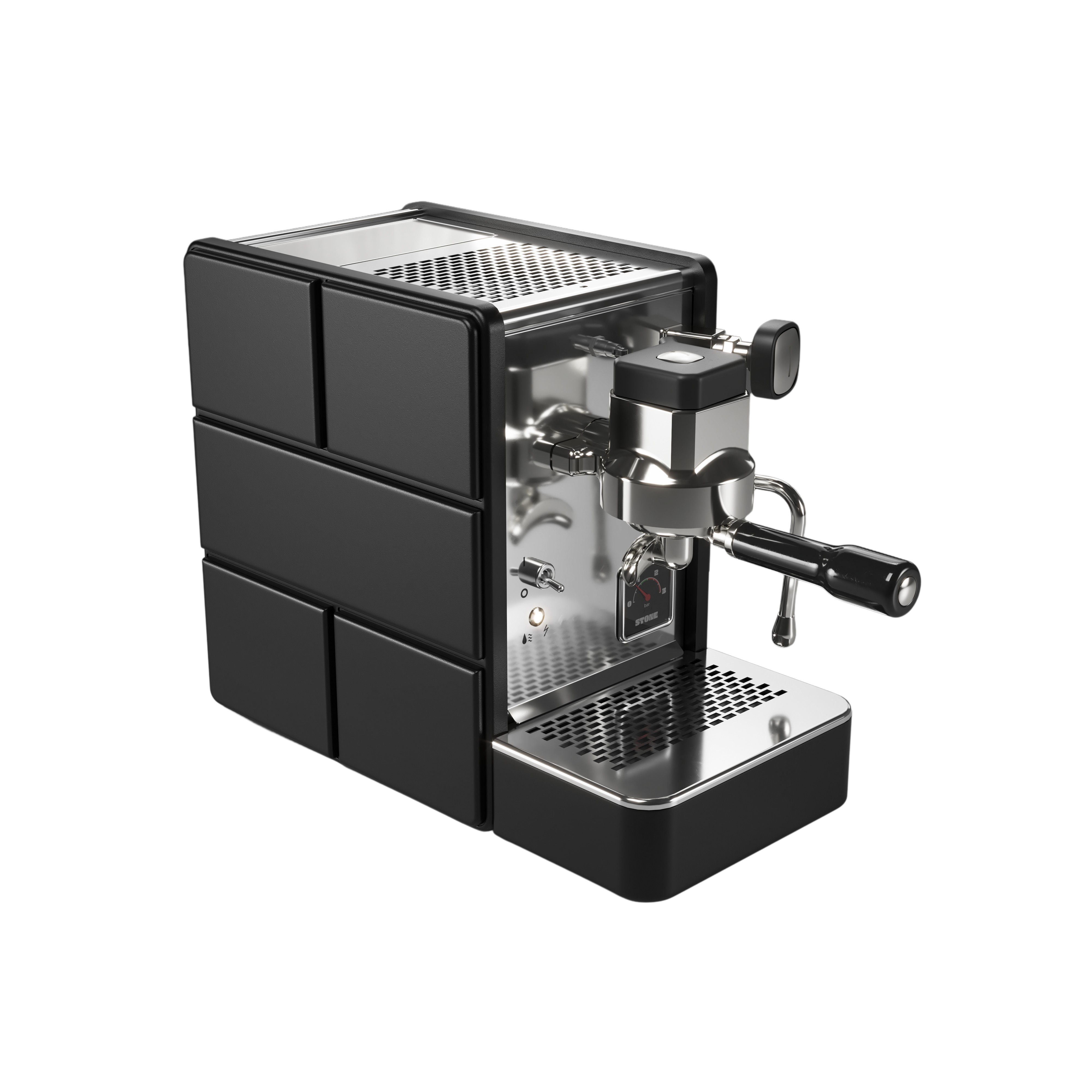 STONE Siebträger Espressomaschine schwarz schwarz STONE Siebträger Espressomaschine schwarz schwarz